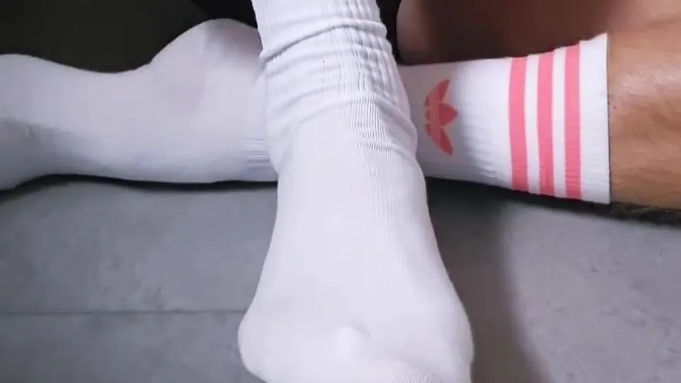 Pink Adidas Feet Worship