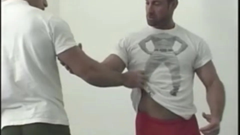 2 Muscle Guys Check for Fun