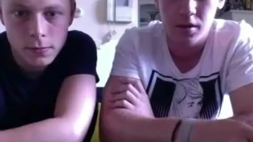 2 shy Straight friends baited