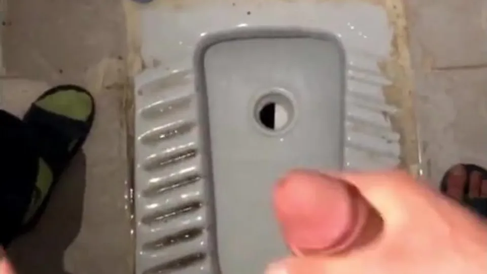 Turkish Friends Jerk Off in Toilet