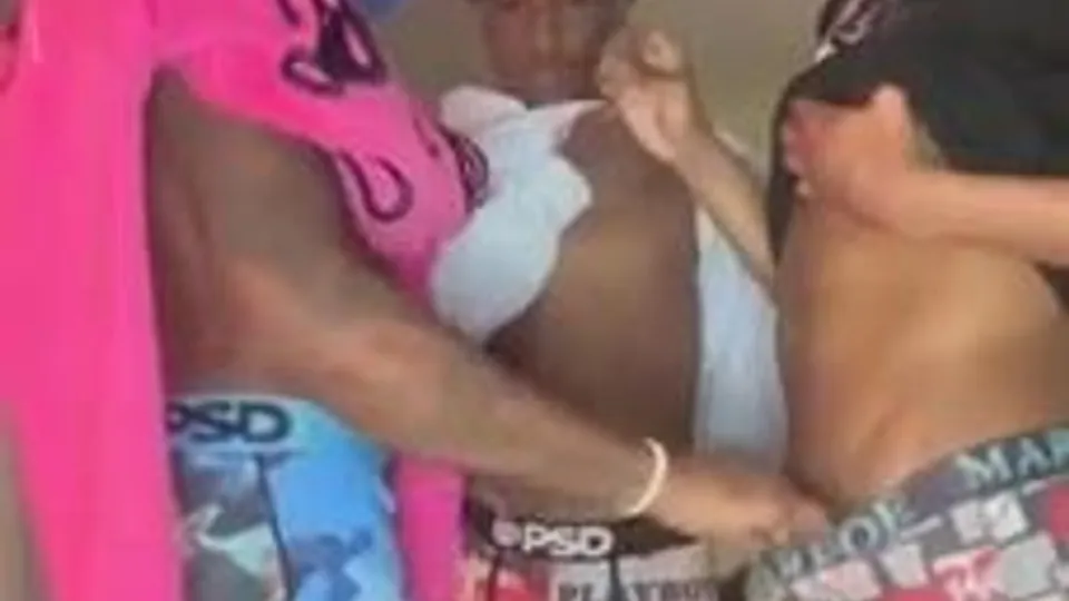 3 black homie fucking at home
