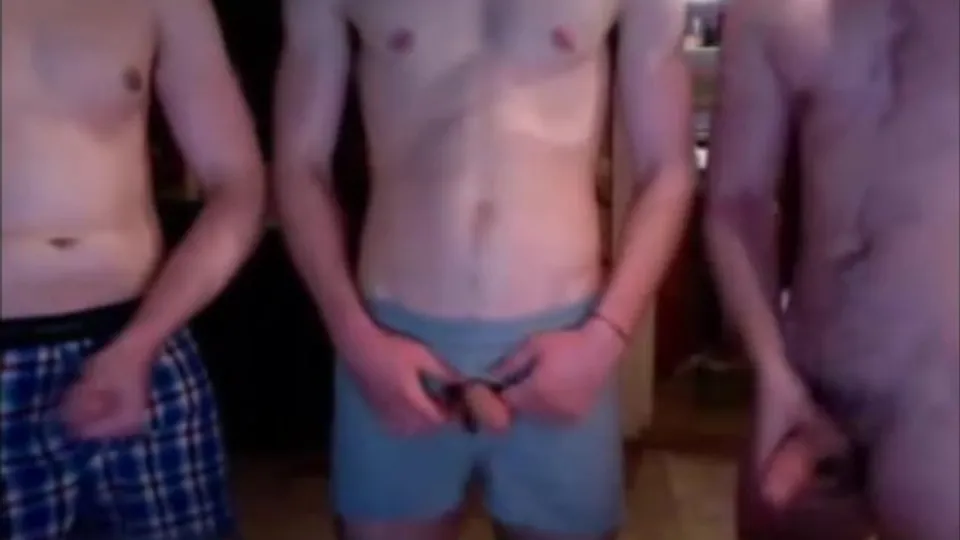 3 straight mates jerk on cam - ThisVid.com