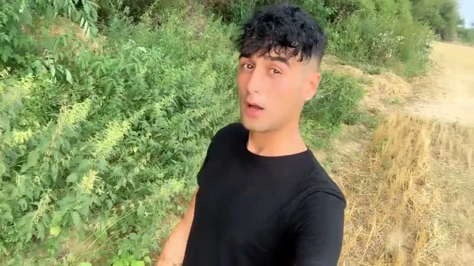 6 Outdoor Places Jerking in One Day and Big and Far Cumshot on a Path Edging