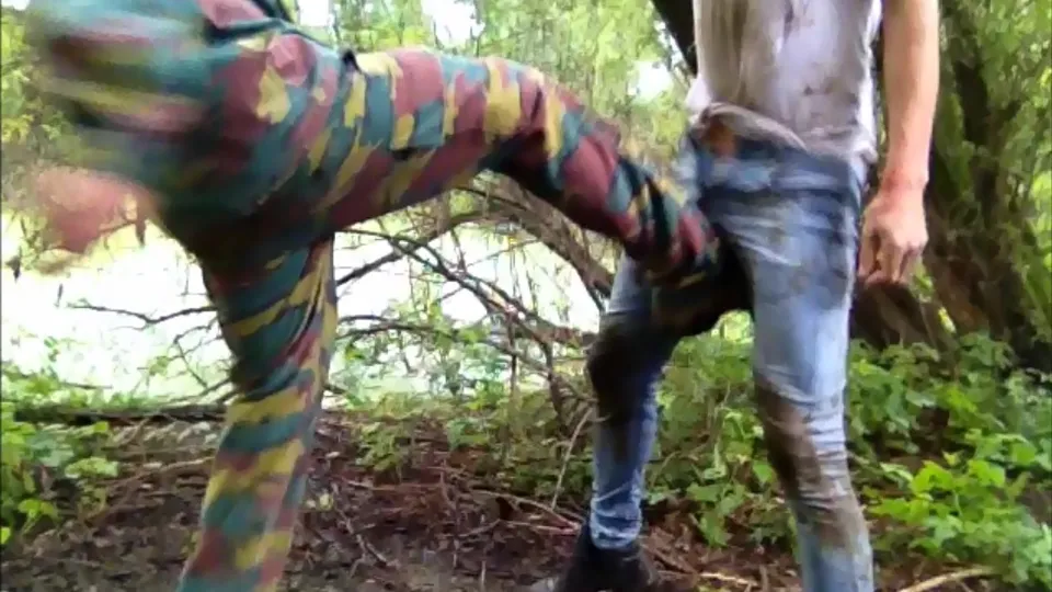 A gay slave t0rtured and humiliated in the woods - ThisVid.com