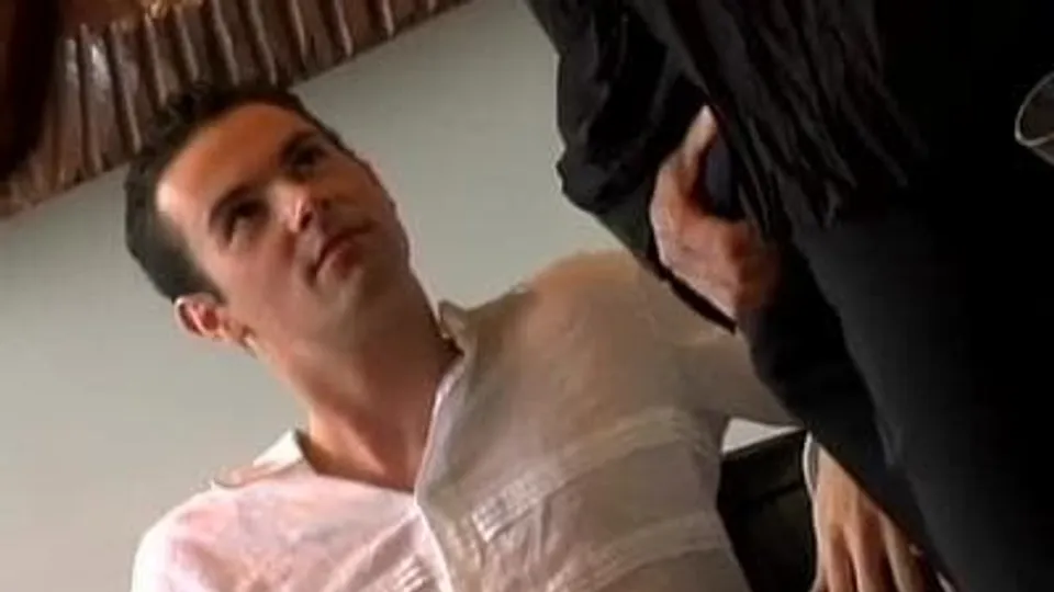 A striptease that leads to a big gay orgy!
