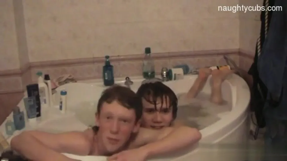 A103. Two boys have fun in bath cute porn couple