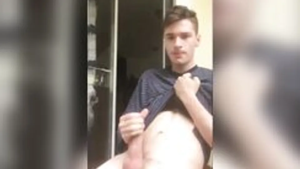 Horny Twink Masturbates in House