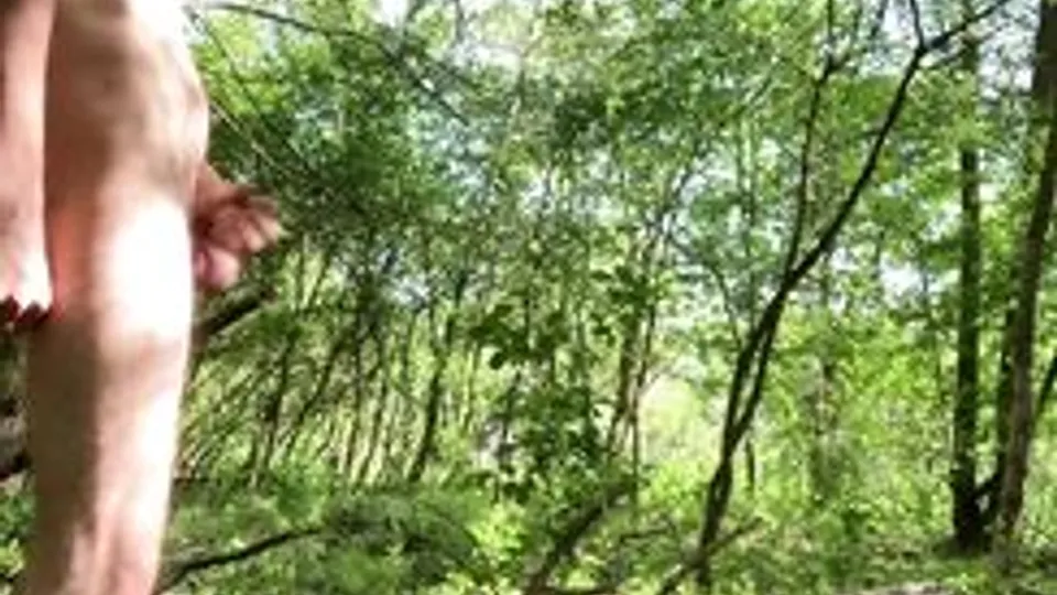 Twink Masturbates Near Footpath