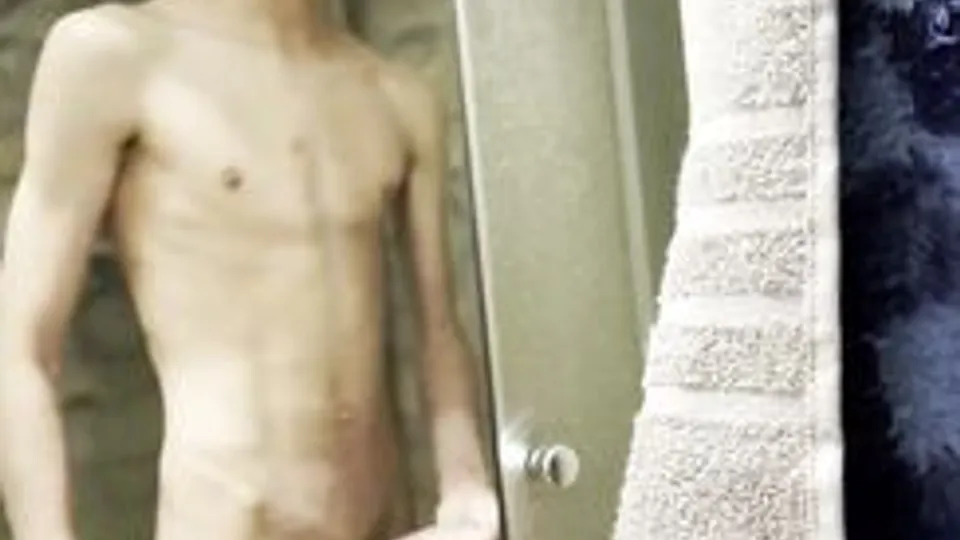 Twink Showers Alone, Caught Masturbating