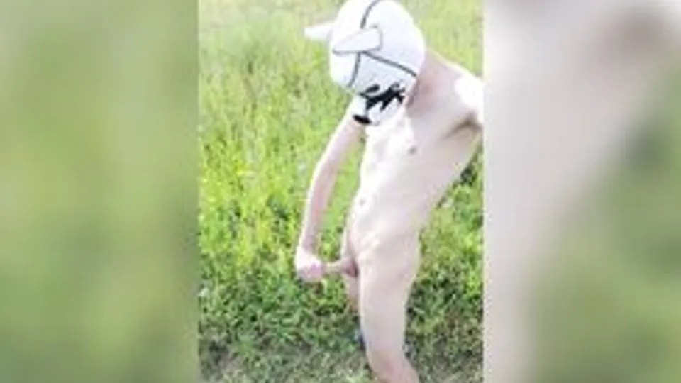 [ABX][3][908] - Young puppy jerk off outdoor