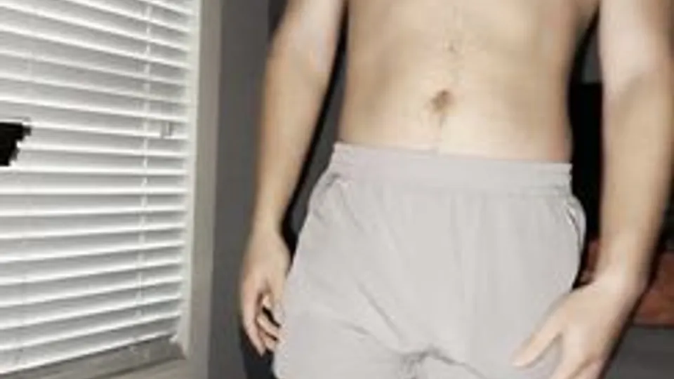 [ABX][4][308] - Scratching on my shorts stroking my dick, surprise ending