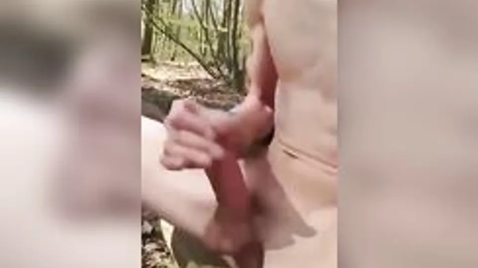 [ABX][4][840] - Twink naked in public woods wanking hude cumshot
