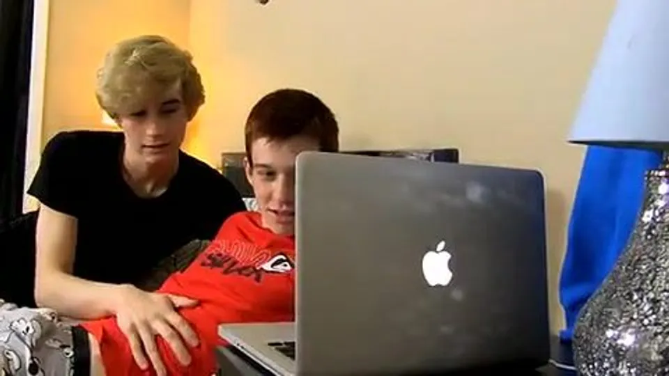 Acne Boy and Blonde Twink