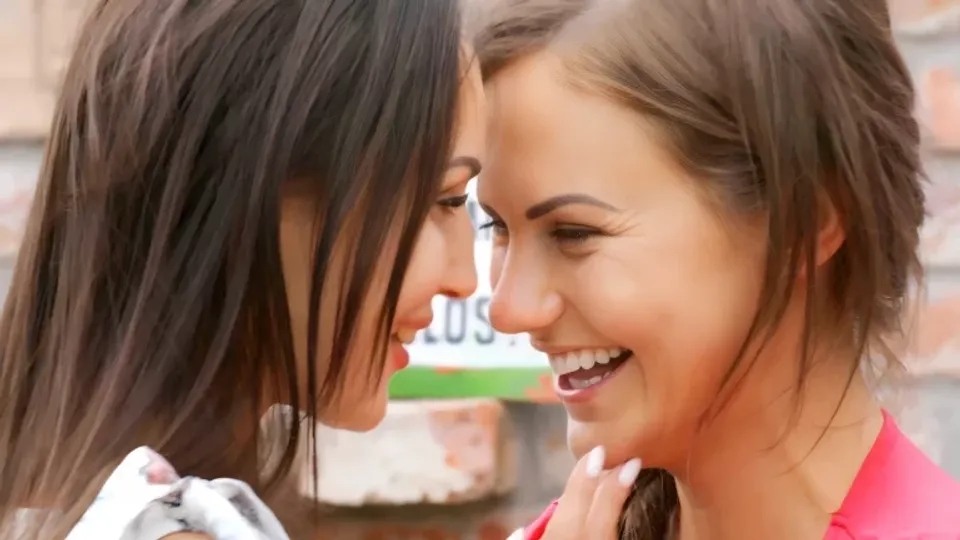 Adorable Brunettes Lilu Moon And Tina Kay Enjoy Girl On Girl Action 