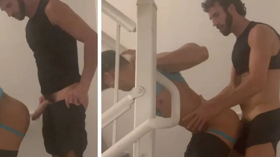 Adrenaline fvck at the emergency stairs