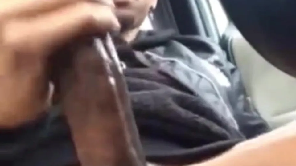 BBC Jacks Off in Car
