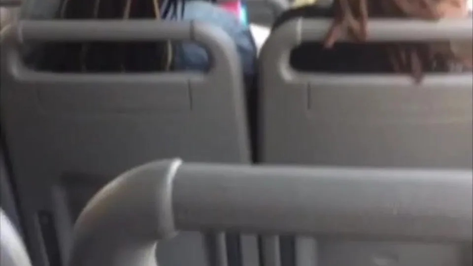 Black Twink Jerks Off on Bus