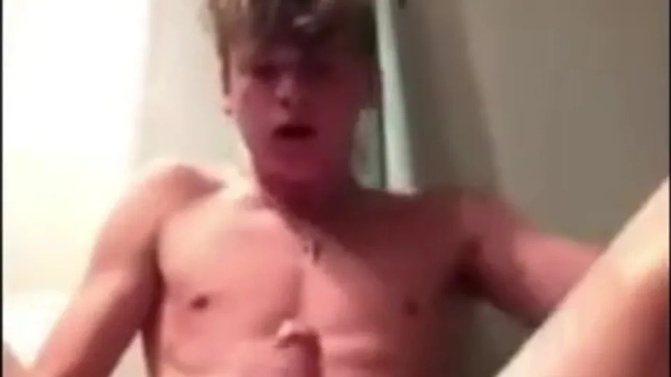 Blonde Twink Self-Sowing Jerk Off