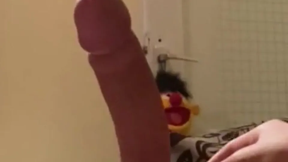 AHV - Emo 18yo teen jerking high big 21 cm cock off with big cumshot