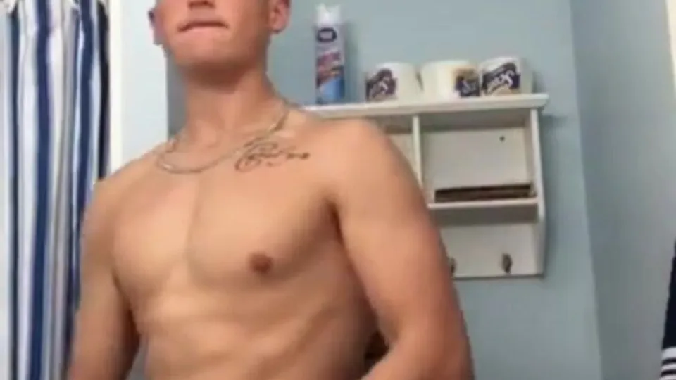 AHV - Fit young jock shows off and jerks off