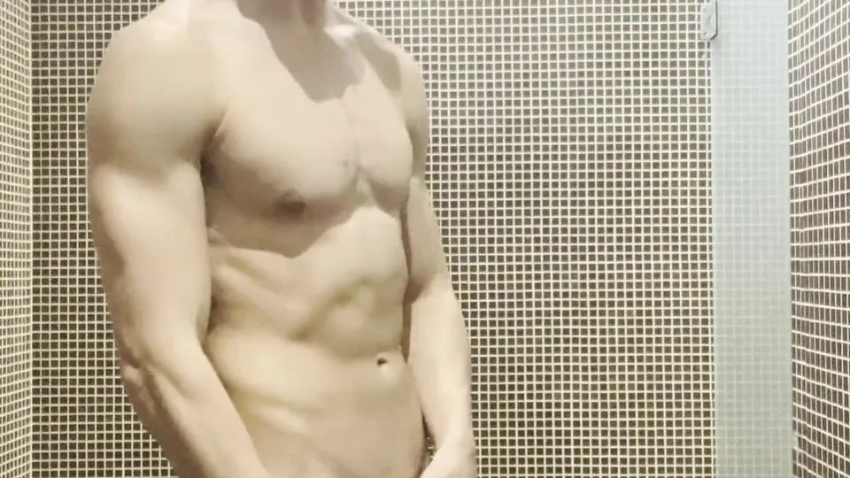 AHV - Twink is jerking off during his workout