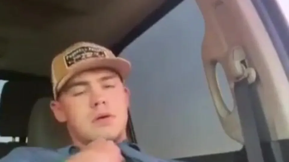 AHV - Wearing a cap and t-shirt in my car