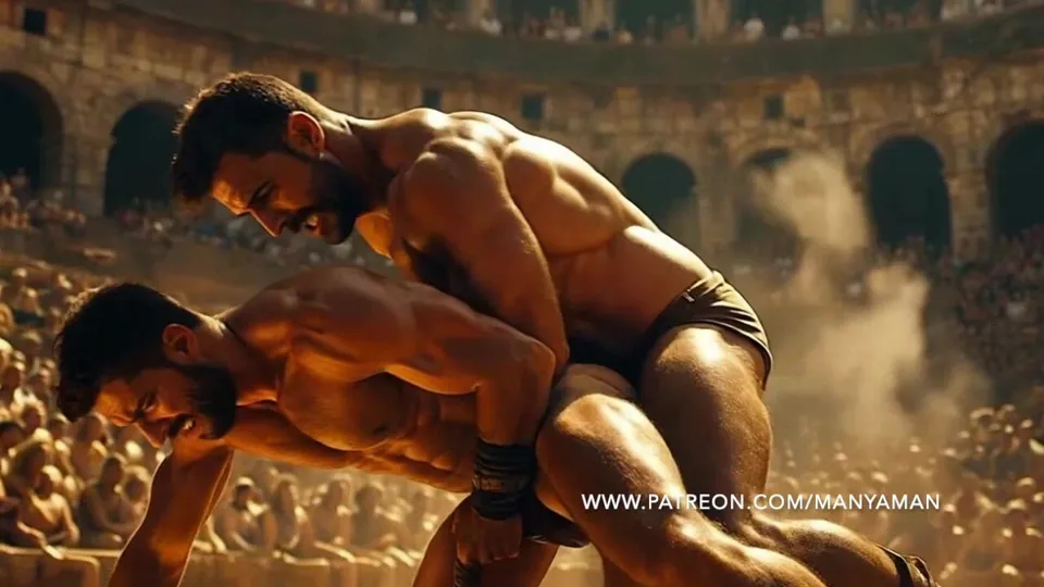AI Gladiators Suck and Fuck - ManyAMan Sex Video