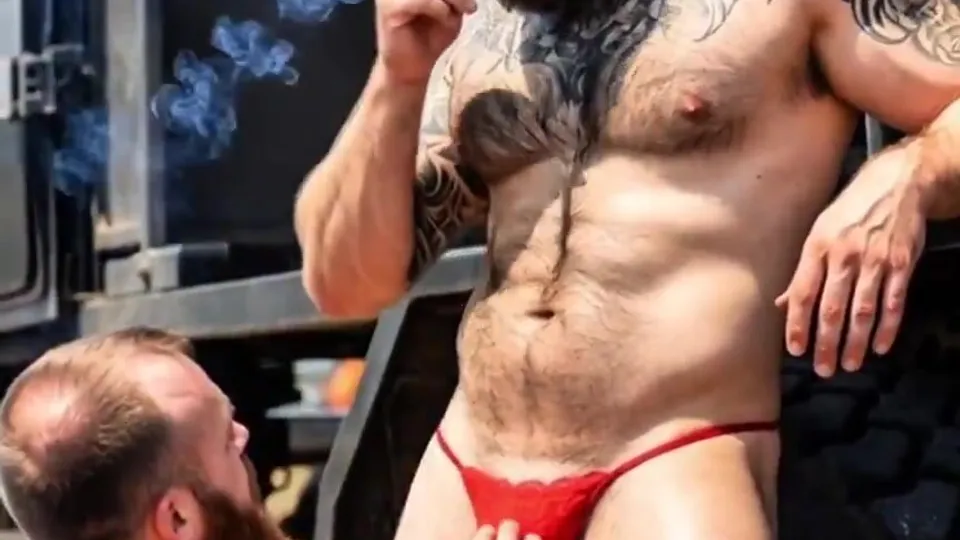 AI - KINKY SMOKING TRUCKERS IN RED THONGS - ThisVid.com