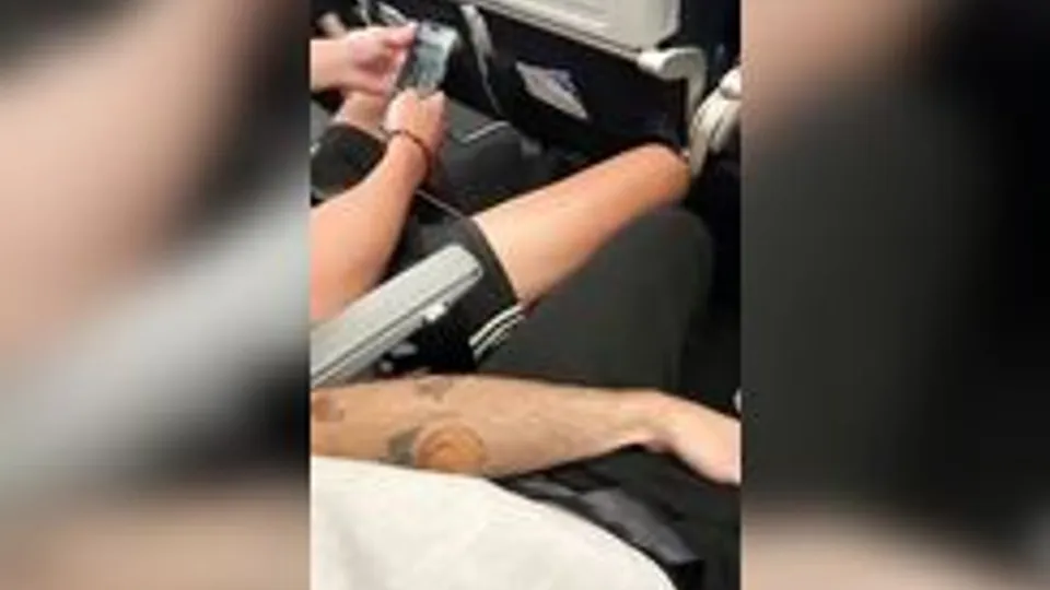 Airplane play boys porn couple