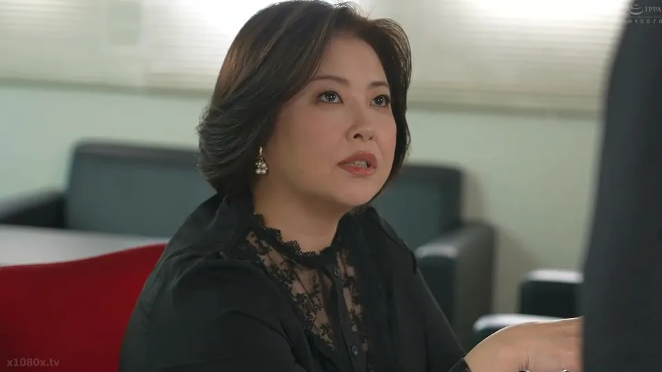 Asian Office Lady Teases with Lace and Red Chairs