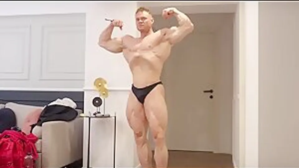 Alex love to flex in briefs only