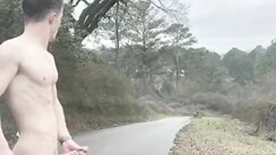 {ALV} Hot jock wanks in public