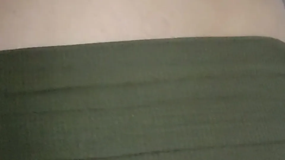 pregnant woman explores her belly and butt