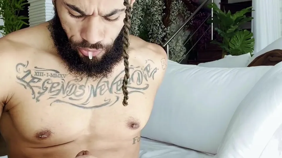 Andy Rodrigues fake penis and bum have fun with jizz flow