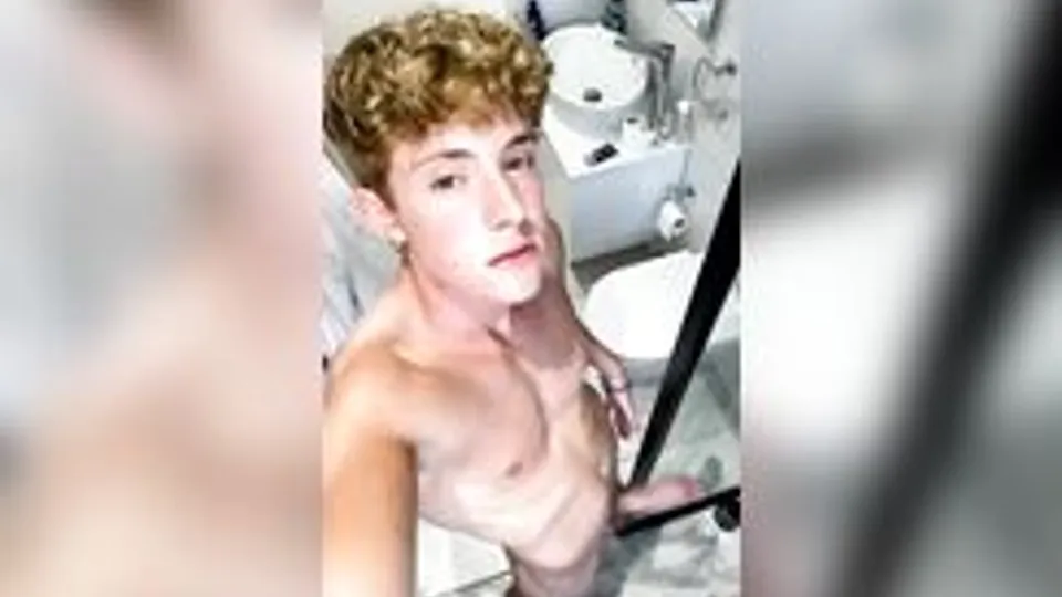 angelicboy blond boy top down view wanking