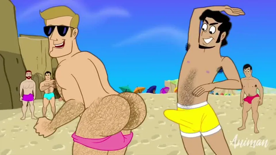 Beach Dudes Threesome