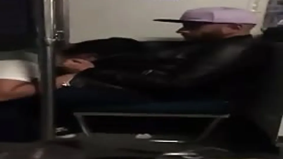 Anon guy sucks my cock in the subway on the way home