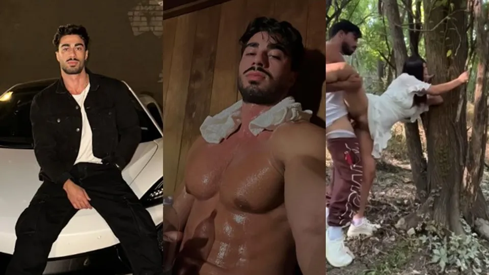 Arab influencer fucks in public park