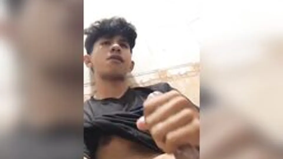 Arab Twink's First Solo Masturbation