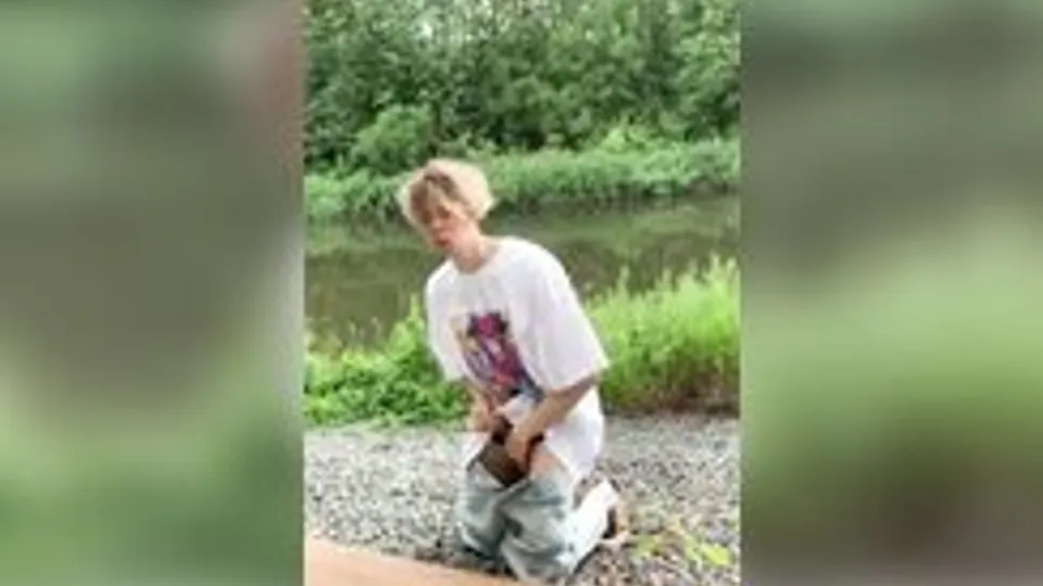 [Archive of GBT][0090] Cutie has a wank in the woods