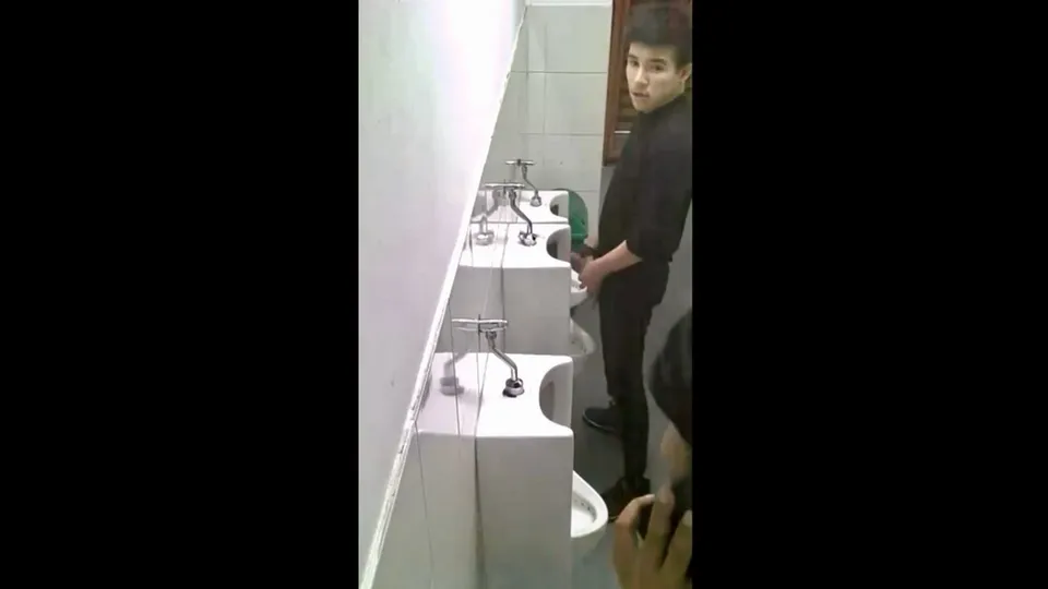Asian Caught Hard On At Urinal - ThisVid.com