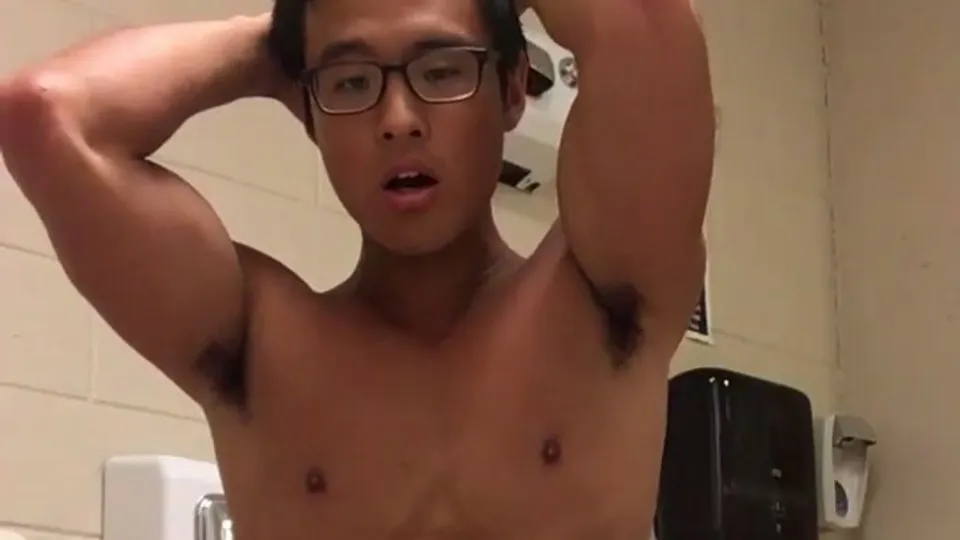 Asian college jock jerks in dorm showers - ThisVid.com