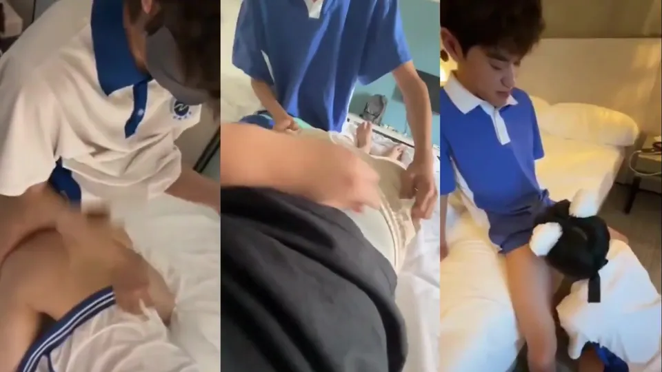 Asian soccer students doing their intensive horny homework