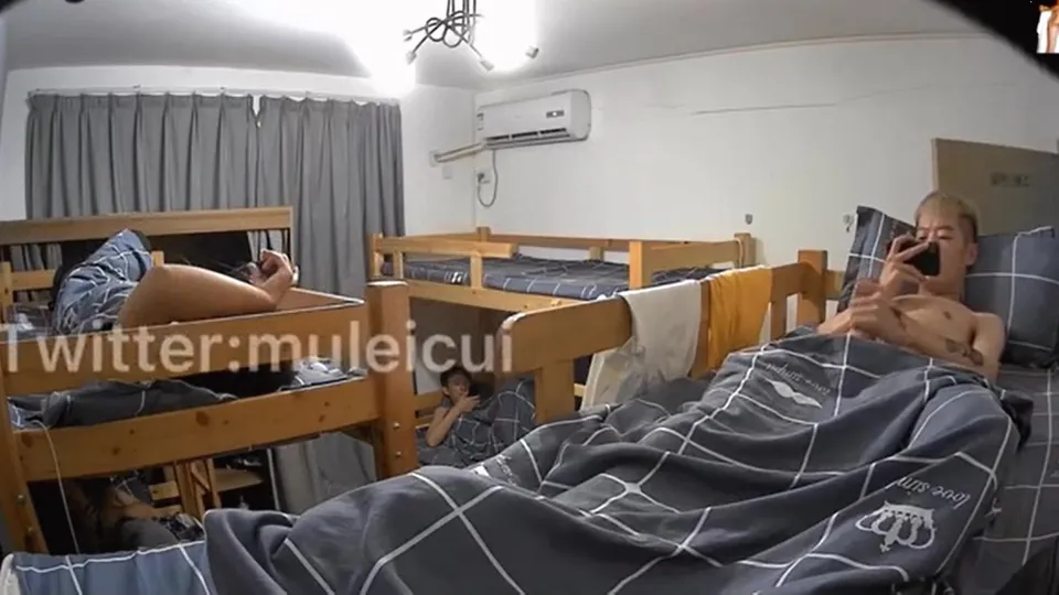 Asian Teen Jerks Off in Hostel