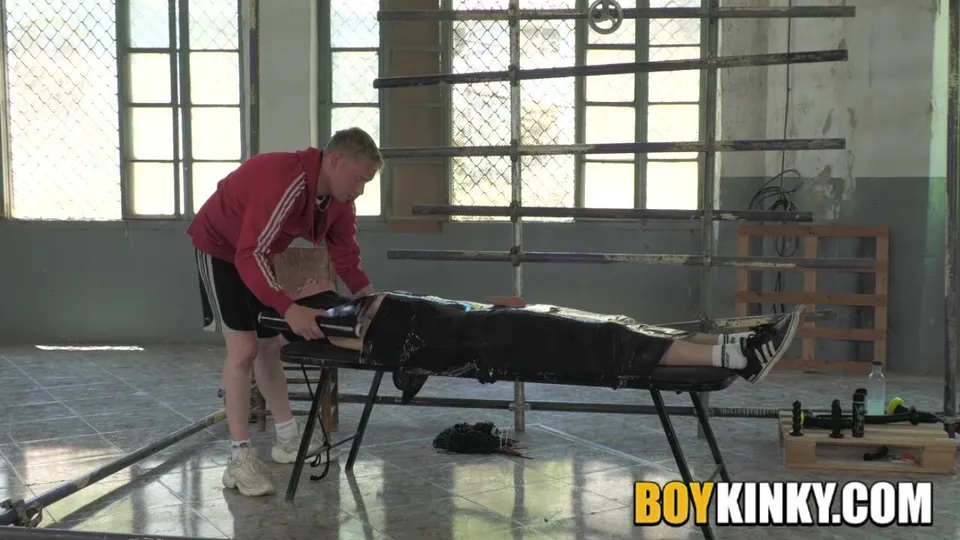 Attractive dom Ashton Bradley plays and massages the nipples of his slave