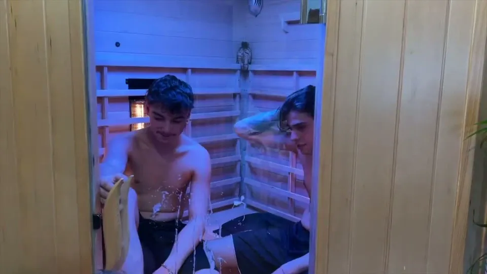 Master Stone and Master Chicko in Sauna