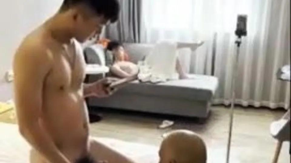 Bald Chinese uncle gets pissed on by straight - ThisVid.com