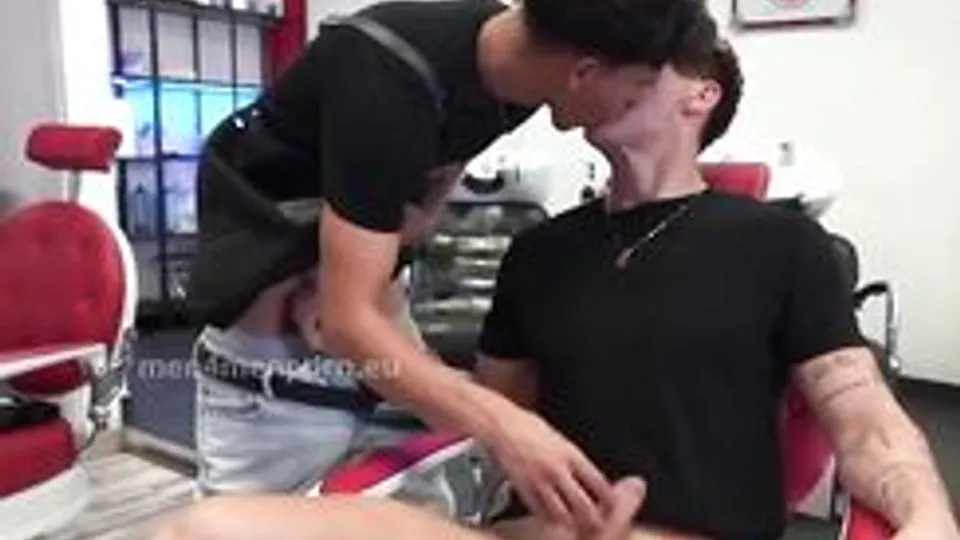 Barber Shop fuck Bareback Twink Gay Porn