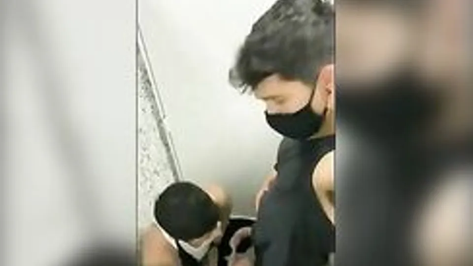 bathroom blowjob twinks