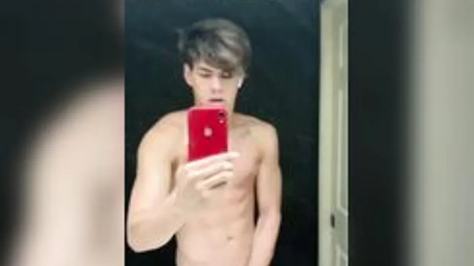 Bathroom Twink Wank Cum Solo